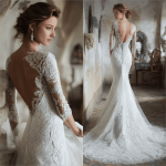 lace wedding dress with sleeves